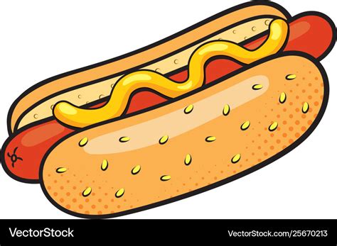 Hot dog icon Royalty Free Vector Image - VectorStock