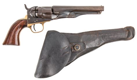 Lot 310: Civil War Colt Model 1862 Police Revolver, Holster | Case Auctions