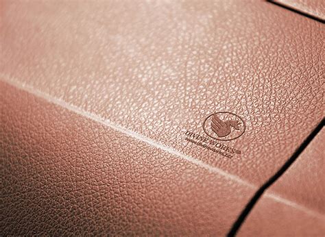 Leather Embossed Logo Mockup (PSD)