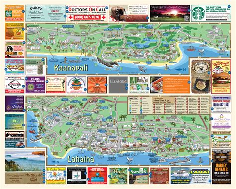 kaanapali beach walk map