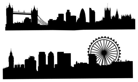 London Skyline Silhouette Wall Decal - Contemporary - Wall Decals - by Dana Decals