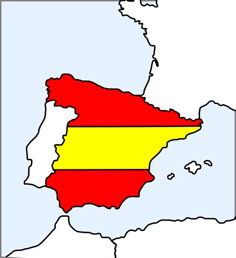 Clipart - Spain (map and flag)