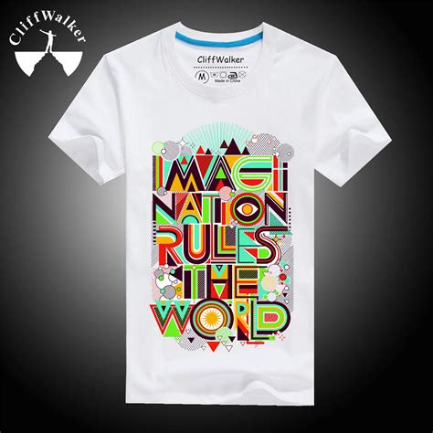 2015 Latest T shirt Design for Summer Stylish White Mens Fashion Letterings Printed T shirt Cool ...