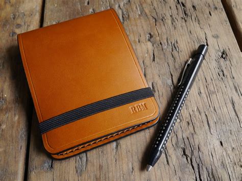 Leather Notepad Holder A Pocket Sized Notebook by KingsleyLeather