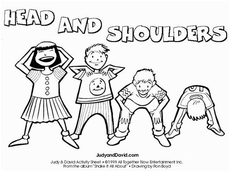 Head Shoulders Knees And Toes Coloring Page