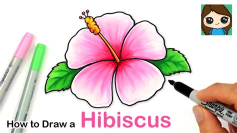 Hawaiian Hibiscus Flower Outline