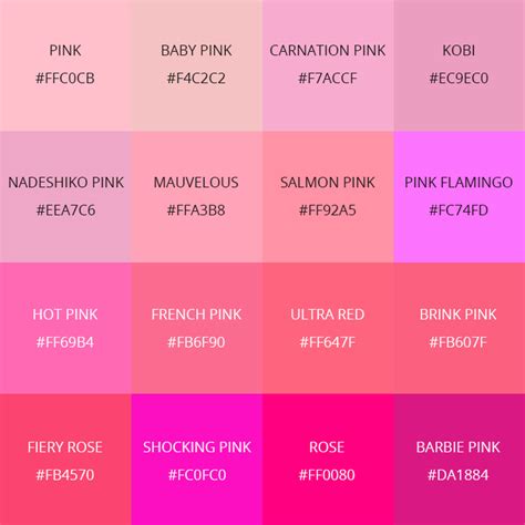 Shades Of Pink