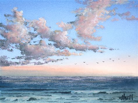 Sunset Clouds- Study - The Jeffrey Hull Gallery - Original Paintings, Watercolors, Lithographs ...