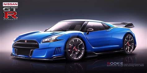 Nissan GT-R R36 concept blue by rookiejeno on DeviantArt