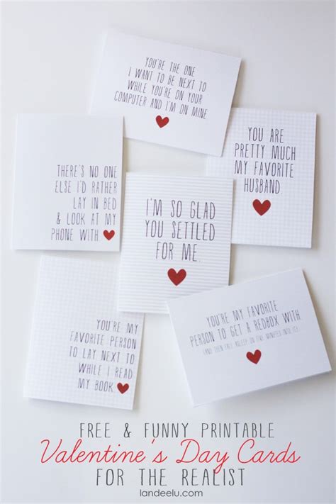 Printable Funny Valentine's Day Cards - landeelu.com