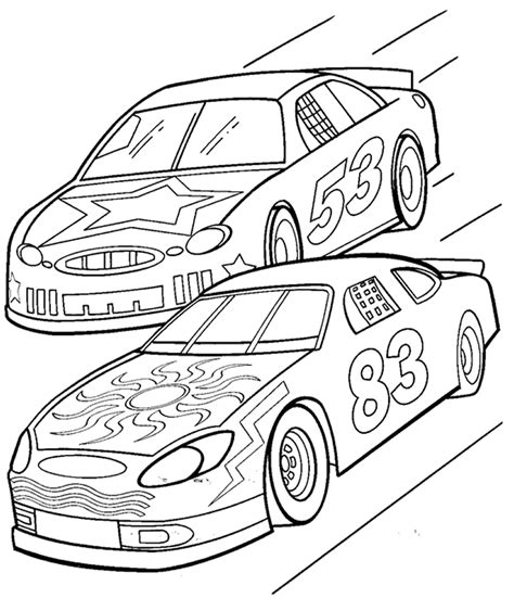 Race car (Transportation) – Free Printable Coloring Pages