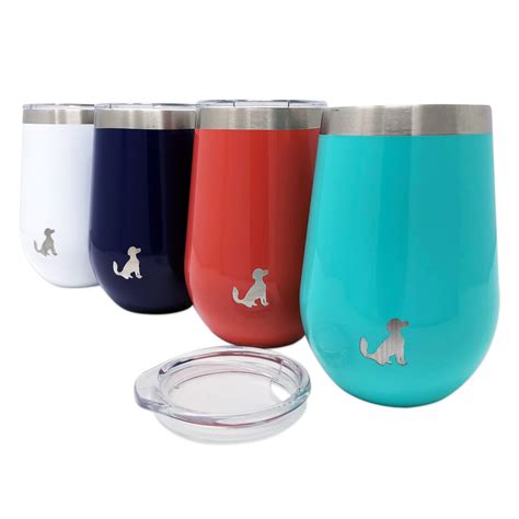 12oz Insulated Stainless Steel Wine Tumbler, With Lid - Pittsford Outfitters