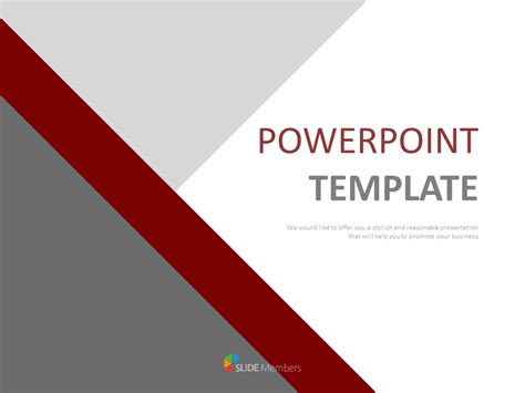 Gray Dark Red Triangle - Free Powerpoint Template