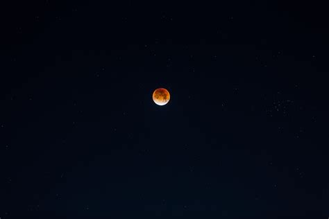 wallpaper moon, full moon, red moon, stars, starry sky, night, sky HD : Widescreen : High ...