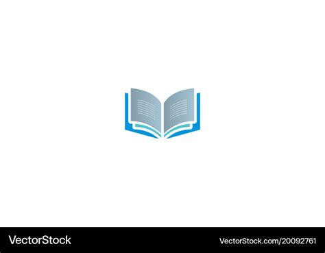 Open book knowledge read logo Royalty Free Vector Image