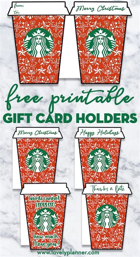 Starbucks Printable Gift Cards