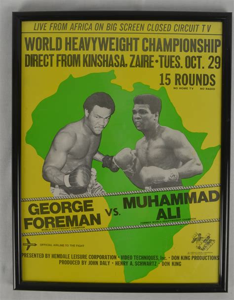 Lot Detail - Muhammad Ali vs. George Foreman Original Closed Circuit Fight Poster