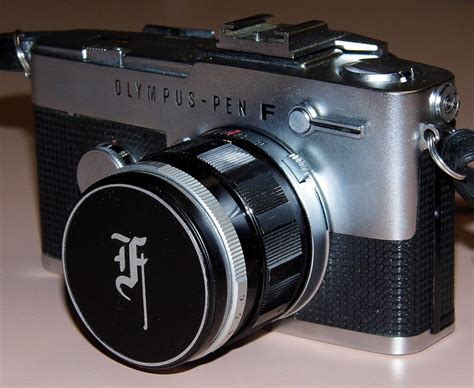 Vintage Olympus Pen F Single Lens Reflex Half-Frame Camera, Made In Japan, Circa 1963. Old ...