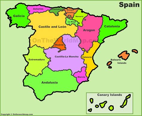 Spain Autonomous communities maps