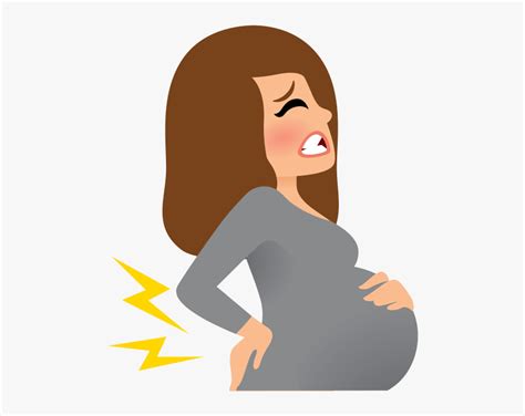 Pregnant Back Pain Cartoon, HD Png Download - kindpng