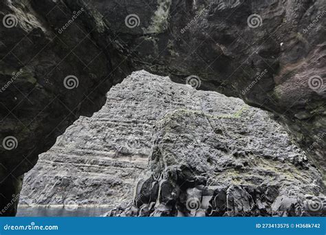 Cliffs and Caves in Faroe Islands Coastline. Vestmanna Stock Image - Image of grass, landscape ...