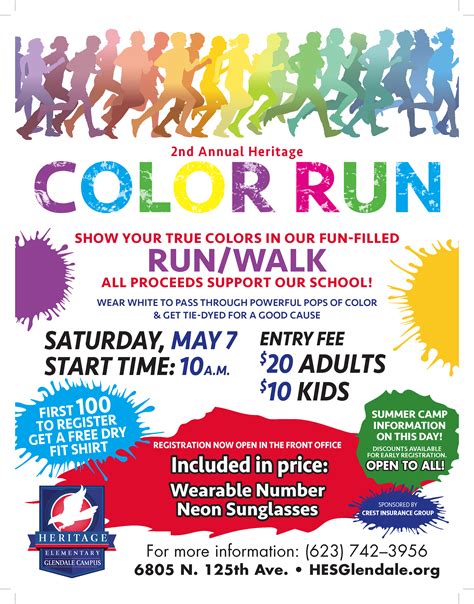 2nd Annual Heritage Elementary Color Run | Heritage Elementary Schools: Glendale | Glendale ...