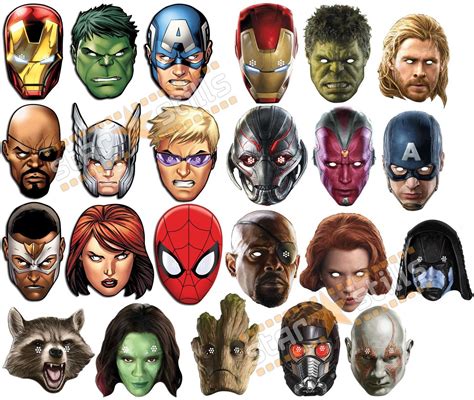 OFFICIAL Marvel Super Hero Card Party Face Masks Mask The Avengers HUGE CHOICE! | eBay