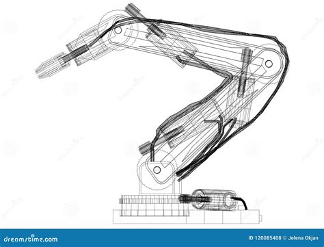 Robotic Arm Blueprint Stock Photography | CartoonDealer.com #194791640