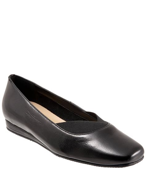 SoftWalk Viana Patent Leather Square Toe Slip-On Flats | Dillard's