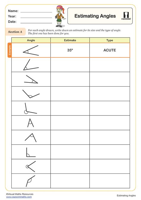 Estimating Angles Worksheet | Fun and Engaging Year 5 PDF Worksheets