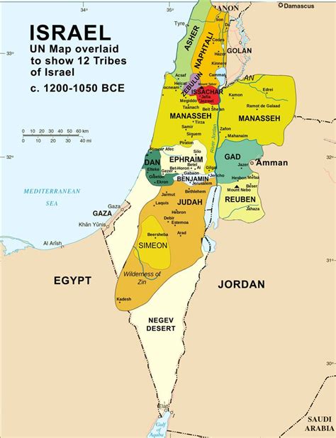 Tribes Of Ancient Israel Map