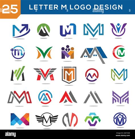 Letter M Logo Set, elegant and modern concept of Letter M Logo vector set Stock Vector Image ...