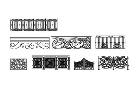 Cast Iron Railing, Free AutoCAD Block - Free Cad Floor Plans