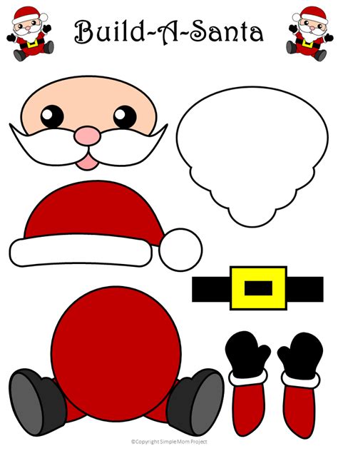 Free Printable Christmas Projects For Preschoolers - Patricia Sinclair's Coloring Pages