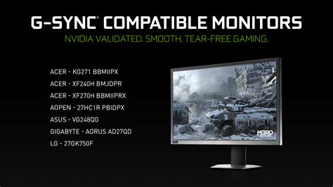 More Gaming Monitors Get G-SYNC Compatible Validation