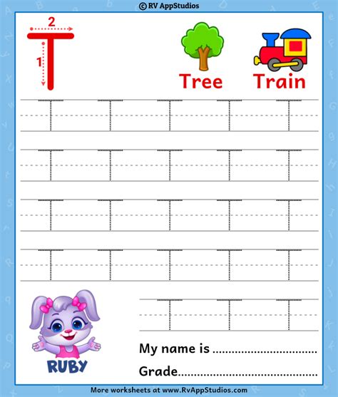 Tracing Coloring Letter T Worksheets - Printable Calendars AT A GLANCE