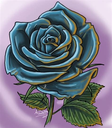 Blue Rose Drawing - Viewing Gallery