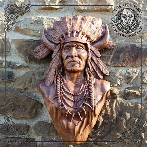 WOOD CARVED PICTURE " Spirit of the native American Warrior".