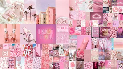 Pink Aesthetic Wall Collage