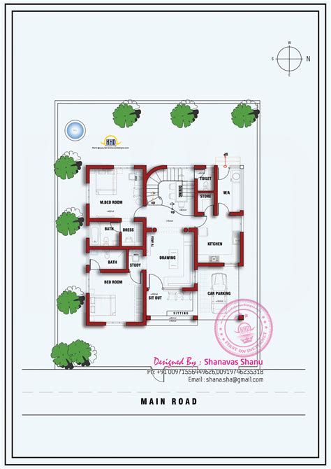 House plan of a small modern villa - Kerala Home Design and Floor Plans - 9K+ Dream Houses