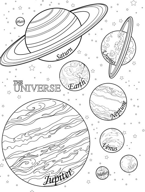 Free Printable Solar System Coloring Pages at GetDrawings | Free download