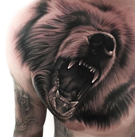 Bear on Guys Chest | Best tattoo ideas & designs | Bear tattoo designs, Bear tattoo, Animal tattoos