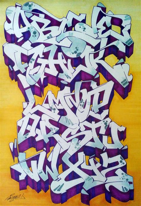 Graffiti letters alphabet - retailmilo