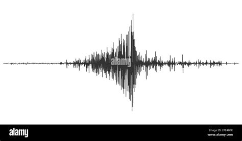 Earthquake seismograph wave, isolated vector low and high richter scale vibration. Seismic ...