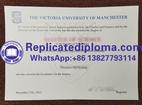 Is it really hard to get fake Victoria University of Manchester diploma online ...