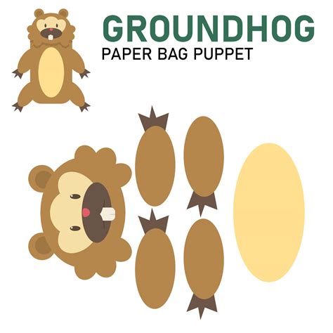 Paper Bag Puppet Printable Template