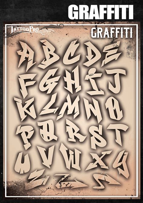 Graffiti Letters – Tattoo Pro Stencils