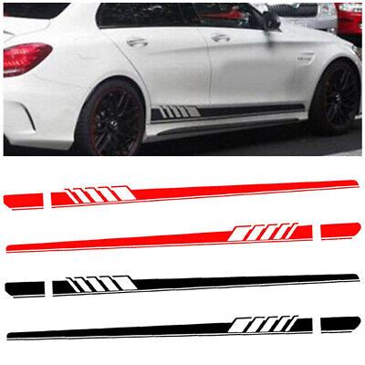 2Pcs Sports Racing Car Graphics Both Side Body Vinyl Long Stripe Decal Stickers | eBay