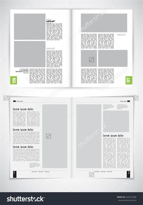 Set Layouts Open Magazine Vector Illustration Stock Vector (Royalty Free) 232331080 ...