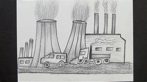 Factory Pollution Drawing